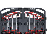 BGS DIY Jeu de tournevis avec manche en T et lame latérale | Six pans creux/profil (pour Torx) | 16 pcs.
