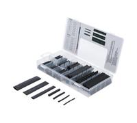 BGS Diy Assortiment de gaines thermorétractables 88184, noir, 126 pièces