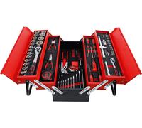 BGS Diy 6056 | Caisse à outils métallique avec assortiment d’outils | 86 pièces