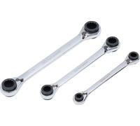 BGS Do It Yourself Jeu de clés à cliquet | 4-en-1 | 8 x 9 - 18 x 19 mm