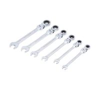BGS technic - Jeu de clés mixtes à cliquet 30005 - têtes flexibles pouces 1/4 - 9/16 - 6 pièces
