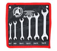 BGS – Jeu de clés plates doubles 1234 G – 6 pièces (6×7–18×19 mm)