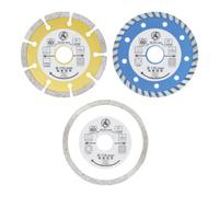 BGS Diy 50840 | Jeu de disques de coupe au diamant | Ø d’perçage frontal 20 mm | Ø 115 mm | 3 pièces