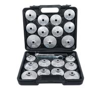BGS Diy 1035 - Jeu de douilles à filtres (cloches) à huile - fonte d’aluminium - 12,5 mm (1/2") - 23 pièces