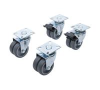 BGS Do it yourself Jeu de roulettes doubles de direction BGS pour fauteuils de plage | Ø 75 mm, 4 pièces Quantité:1