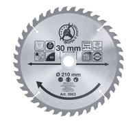 BGS DIY Lame de scie circulaire 3953 Métal dur Ø210 x 30 x 2,6 mm 40 dents