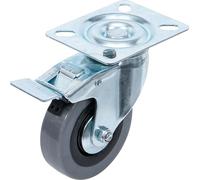 BGS Do it yourself Roulette pivotante avec frein - avec socle à visser - Ø 75 mm 81957