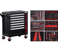 Servante d'atelier, 7 tiroirs et 1 porte latérale avec 250 outils