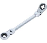 BGS Double clé annulaire à cliquet | pliable | avec têtes polygonales à profi...