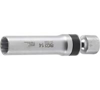 BGS Douille articulée pour bougie d'allumage Douze pans avec ressort de maintien Entraînement Carré intérieur 10 mm (3/8") SW 14 mm - 2390
