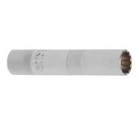 BGS Douille pour bougie d'allumage avec aimant, douze pans, longue | Entraînement carré intérieur 10 mm (3/8") | SW 14 mm