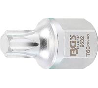 BGS Embout pour courroie trapézoïdale à nervures Entraînement carré intérieur 12,5 mm (1/2"), hexagone extérieur SW 22 mm Profil en T (pour Torx) T60 - 9532
