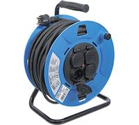 BGS 3378 - Enrouleur de câble - 50 m - 3 x 1,5 mm² - 4 prises de courant avec clapet de fermeture - IP 44 - 3500 W