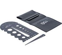 BGS 74247 - Gabarit de vis et filetages - métriques - M3 - M20, 0,5 - 13,00 mm