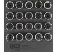 BGS Garniture de chariot d'atelier 1/6 : Jeu d'outils pour serrure de jante pour Opel (type B) 20 pièces - 9557
