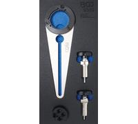 BGS Garniture de servante d'atelier 1/3 : Jeu de supports de poulies de vilebrequin et d'outils de rotation pour BMW 2.5D - 9309