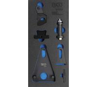 BGS Garniture de servante d'atelier 1/3 : Jeu d'outils de blocage de volant d'inertie / vilebrequin, de poulies et de séparation de couvercle frontal pour Renault / Nissan - 9699