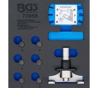 BGS 70956 | Insert de servante d'atelier 1/6 : Outil de réglage de tension pour courroie crantée et jeu d’outils de mesure