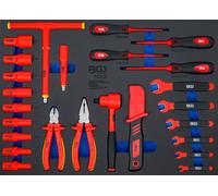 BGS Garniture de servante d'atelier 3/3 : Jeu de douilles VDE entraînement carré intérieur 10 mm (3/8") 26pcs - 70218
