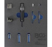BGS 8501-2 | Insert de servante d'atelier 1/6 : Jeu complémentaire pour riveteuse pour chaîne (art. 8501) | convient pour boulons de chaîne 3 mm