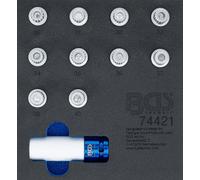 BGS Garniture pour servante d'atelier 1/6 : Jeu d'outils pour serrures de jantes pour BMW 11 pièces - 74421