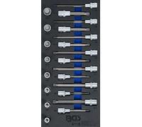 BGS Insert de servante d’atelier 1/3: Jeu de douilles à embouts | 12,5 mm (1/...