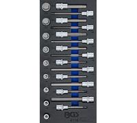 BGS Insert de servante d’atelier 1/3: Jeu de douilles à embouts | 12,5 mm (1/...