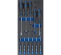 BGS Insert de Servante d`Atelier 1/3 Jeu de Tournevis 11-Pièces, Multicolore - 4131