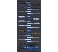 BGS Insert de servante d'atelier 1/3 : Assortiment de brosses | 20 pièces