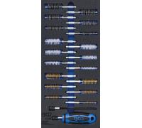 BGS Insert de servante d'atelier 1/3 : Assortiment de brosses | 20 pièces