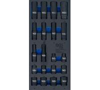 BGS Insert de servante d'atelier 1/3 : Douilles à choc, six pans | 12,5 mm (1...