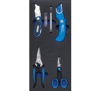 BGS Insert de servante d'atelier 1/3 : Jeu de couteaux et cisailles | 6 pièces