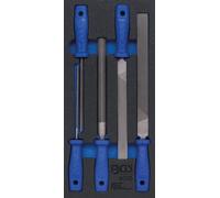 BGS Insert de servante d'atelier 1/3 : Jeu de limes | 5 pièces