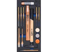 BGS Insert de servante d'atelier 1/3 : Jeu de marteaux, de burin | 14 pièces