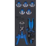 BGS Insert de servante d'atelier 1/3 : Pince à sertir et à dénuder | 7 pièces