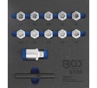BGS Insert de servante d'atelier 1/6 : Jeu d’outils pour écrous antivol pour ...