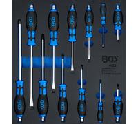 BGS Insert de servante d'atelier 2/3 : Jeu de tournevis | 12 pièces