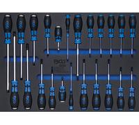 BGS Insert de servante d'atelier 3/3 : Jeu de tournevis | 23 pièces