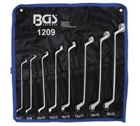 BGS Jeu de Clé à Douille Double Manivelle Sw 6 x 7 - 20 X 22 MM 8-tlg. - 1209