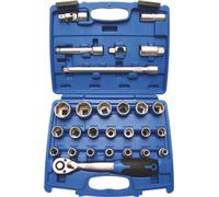BGS 2224 - Coffret de douilles - 12,5 mm (1/2") - 8 - 32 mm - 27 pièces