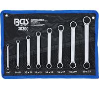 BGS Jeu de clés à œil doubles | extra plates | 6 - 22 mm | 8 pièces