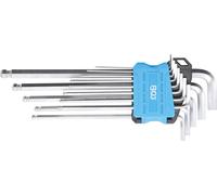 BGS Jeu de clés allen | extra longues | en pouces | Hexagone femelle/hexagone...