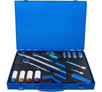 BGS 74305 | Jeu de clés dynamométrique | 6,3 mm (1/4"), 10 mm (3/8"), 12,5 mm (1/2") | 31 pièces