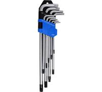 BGS 794 - Jeu de clés allen - extra longues - Profil T (pour Torx) avec perçage T10 - T50 - 9 pièces