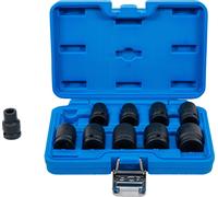 BGS Jeu de douilles à choc, six pans | 12,5 mm (1/2") | 10 - 24 mm | 10 pièces