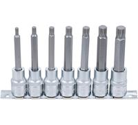 BGS 5175 | Jeu de douilles à embouts | 12,5 mm (1/2") | Denture multiple intérieure (pour XZN) M5 - M14 | 7 pièces