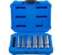 BGS Jeu de douilles articulées pour bougies de préchauffage et d'allumage, entraînement carré intérieur 6,3 mm (1/4") / 10 mm (3/8") SW 8 - 9 - 10 - 12 - 14 - 16 mm 11pcs - 80000