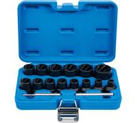 BGS Jeu de douilles spiralées/extracteur de vis | 12,5 mm (1/2") | 8 - 27 mm ...