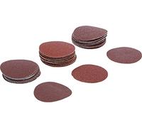 BGS 70194 - Jeu de feuilles abrasives pour ponçeuse excentrée - Ø 50 mm - Cal. 60 - 80 - 120 - 30 pièces