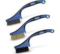 BGS Jeu de mini-brosses nylon, laiton, inox 165 mm 3 pces - 9314